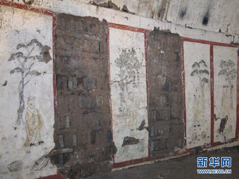 唐代著名画家韩滉父母的壁画墓